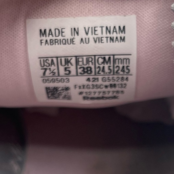 Reebok Womens Classic Leather Legacy AZ Gray Frost Berry Shoes Size 7.5 - Picture 7 of 8